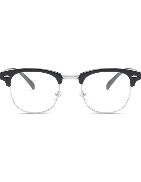 Gafas AISSWZBER Semi-Montura Vintage Lente Claro 50mm