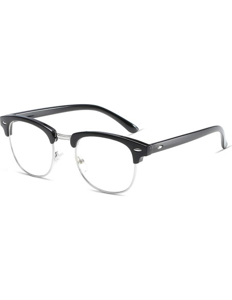 Gafas AISSWZBER Semi-Montura Vintage Lente Claro 50mm