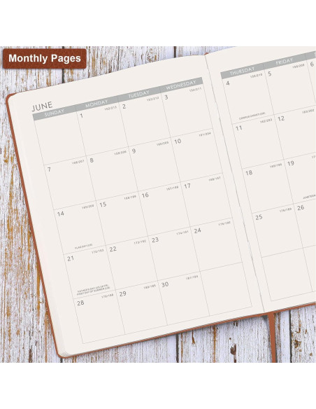 Planificador 2026 Lemome Semanal y Mensual A4 Marrón