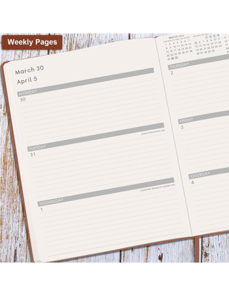 Planificador 2026 Lemome Semanal y Mensual A4 Marrón