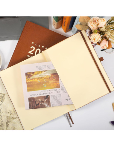 Planificador 2026 Lemome Semanal y Mensual A4 Marrón