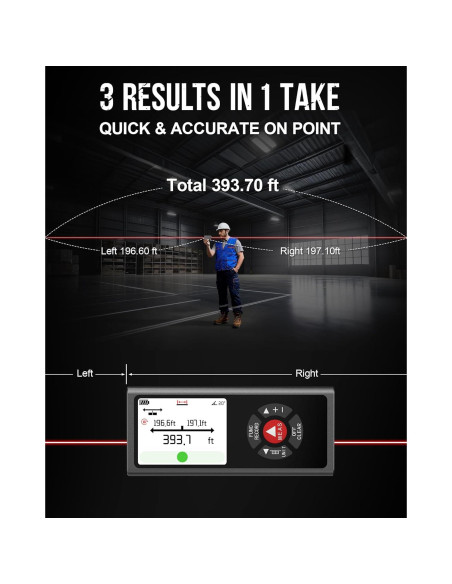 Medidor Láser Dual COROLLATA TZCB120 120m Aluminio Negro