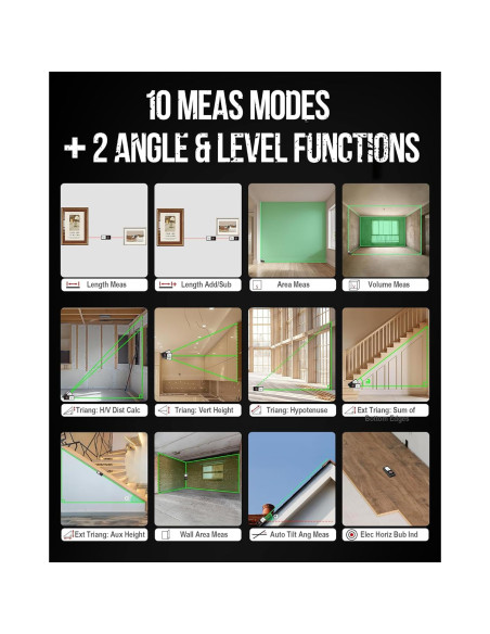 Medidor Láser Dual COROLLATA TZCB120 120m Aluminio Negro