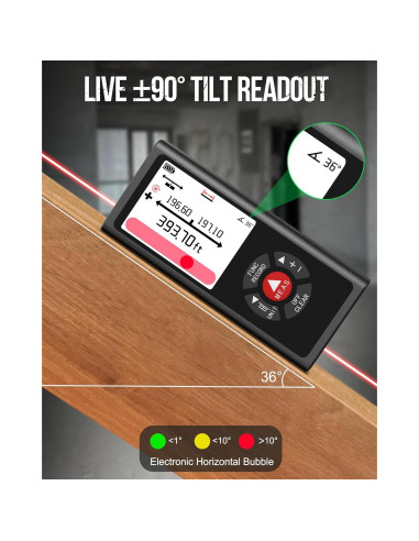 Medidor Láser Dual COROLLATA TZCB120 120m Aluminio Negro