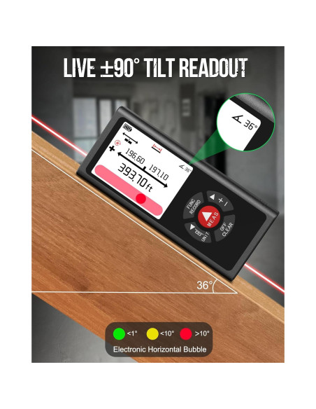 Medidor Láser Dual COROLLATA TZCB120 120m Aluminio Negro