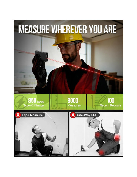 Medidor Láser Dual COROLLATA TZCB120 120m Aluminio Negro