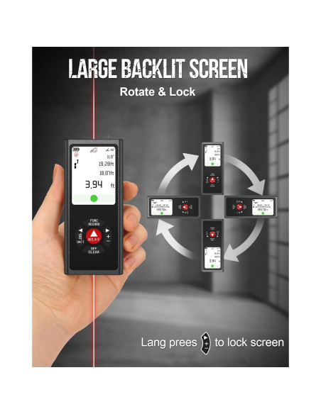 Medidor Láser Dual COROLLATA TZCB120 120m Aluminio Negro