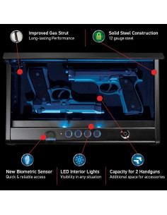 Caja Fuerte Biométrica SentrySafe QAP2BLX para 2 Pistolas 2