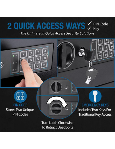 Caja Fuerte Digital Barska 16.1L con Teclado y Llaves