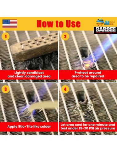 Kit de Reparación de Radiador de Aluminio AM Worldwide STIC-TITE