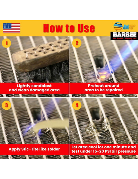 Kit de Reparación de Radiador de Aluminio AM Worldwide STIC-TITE