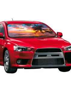 Sombra Solar para Automóvil YETTA YANG 130x70cm UV Playa Tropical 2