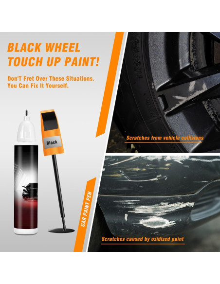 Pintura de Retoque Automotriz Biesmo 12ml Negro Brillante