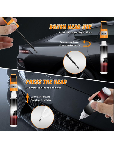 Pintura de Retoque Automotriz Biesmo 12ml Negro Brillante