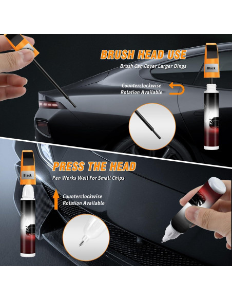 Pintura de Retoque Automotriz Biesmo 12ml Negro Brillante