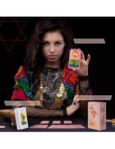 Cartas de Tarot Rosadas LRJRIZZO con Libro de Guía 78 Piezas 2