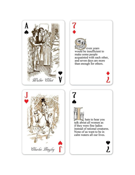 Baraja de Jane Austen Prospero Art - 52 cartas ilustradas