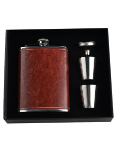 Frasco de Licor 8oz Eiarrnp con Set de Vasos y Embudo