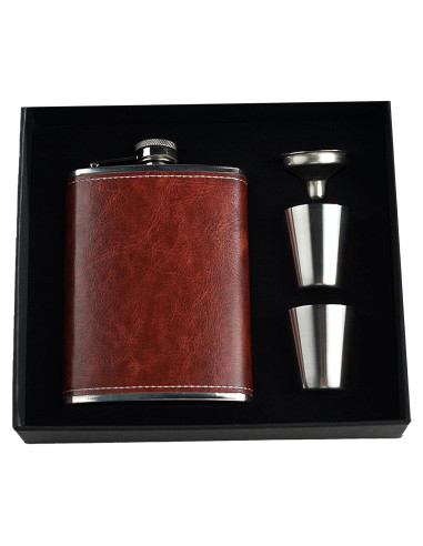 Frasco de Licor 8oz Eiarrnp con Set de Vasos y Embudo