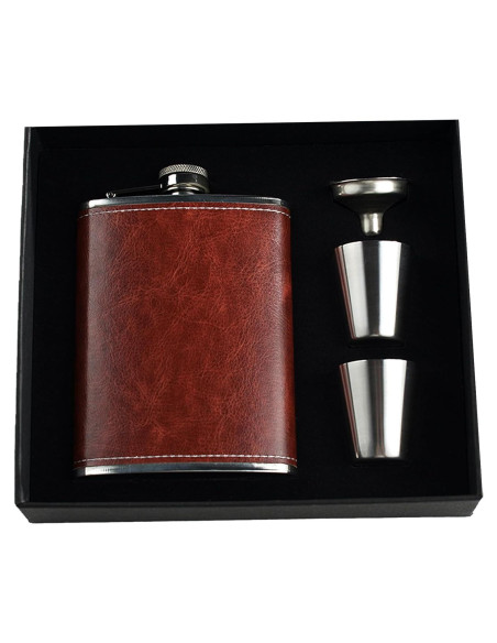 Frasco de Licor 8oz Eiarrnp con Set de Vasos y Embudo