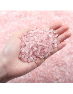 Chips de Cristal de Cuarzo Rosa LAIDANLA 100g para Sanación 2