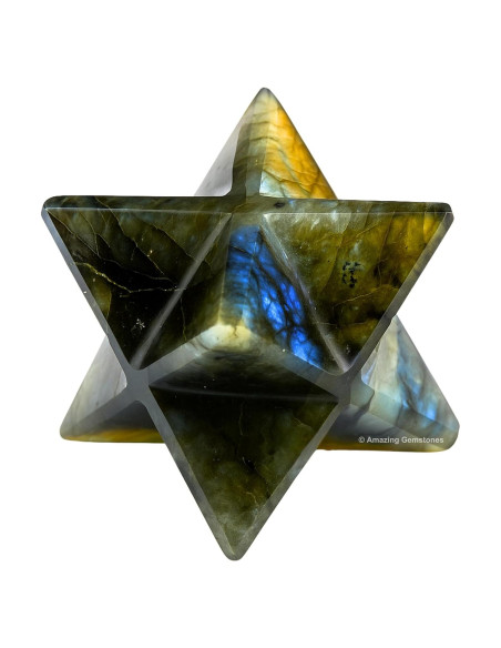 Merkaba de Cristal Labradorita 1.9 cm - Estrella Metafísica