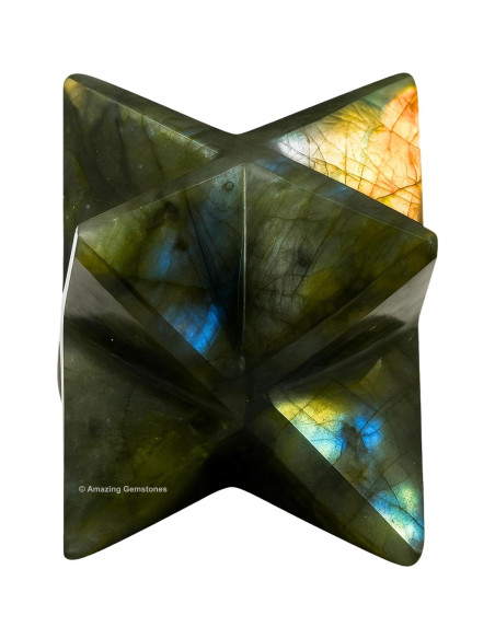 Merkaba de Cristal Labradorita 1.9 cm - Estrella Metafísica