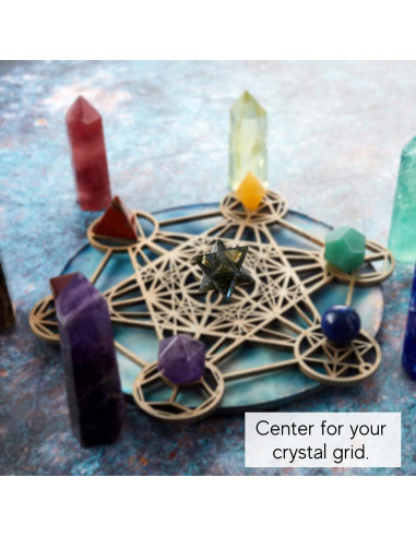 Merkaba de Cristal Labradorita 1.9 cm - Estrella Metafísica