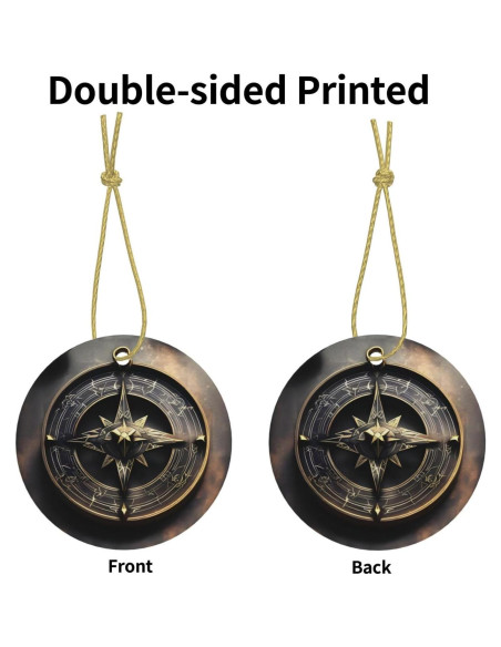 Adorno de Cerámica Redondo para Árbol de Navidad WBQLSL