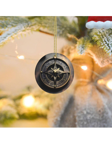 Adorno de Cerámica Redondo para Árbol de Navidad WBQLSL