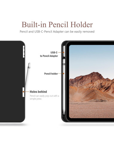 Funda Antbox para iPad 11" y 10.9" Cuero Vegano Marrón