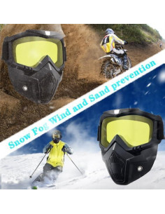 Máscara de Paintball Antivaho Amarilla - Gafas Motocicleta 2