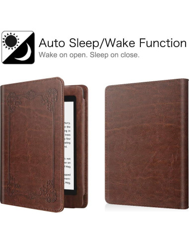 Funda Folio Fintie para Kindle Paperwhite 6" - Cuero Sintético Marrón