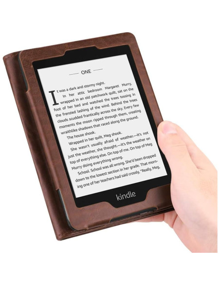 Funda Folio Fintie para Kindle Paperwhite 6" - Cuero Sintético Marrón