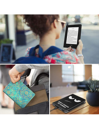 Funda Folio Fintie para Kindle Paperwhite 6" - Cuero Sintético Marrón