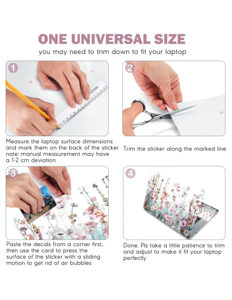 Pegatina para Laptop DINKY 17.3" (43.9 cm) Floral Reutilizable