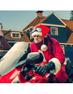 Gafas de Moto Vintage Peicees con Lentes Negros y Marco Claro 2