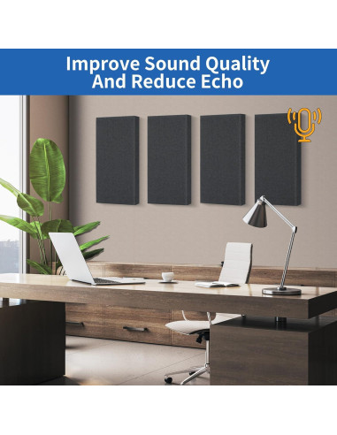 Paneles Acústicos Autoadhesivos EVENRISING 4 PCS 61x30.5cm Gris