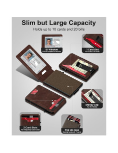 Cartera de Hombre Typecase Cuero Genuino RFID Marrón 2