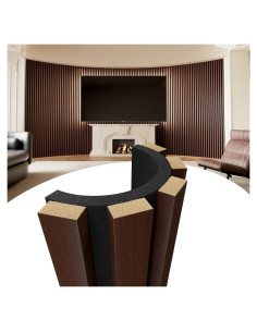 Paneles Acústicos de Madera PrimeZone 4 PCS 229.9x20.1 cm Nogal