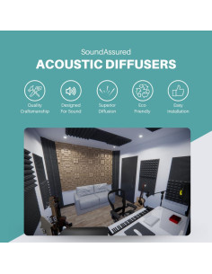 Difusor Acústico de Madera de Pino 60x60cm - PineDiffuser 2