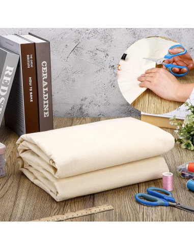 Tela de Muselina 100% Algodón AK Trading 10 Yardas Natural