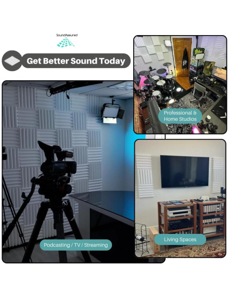 Paneles Acústicos Blancos SoundAssured 30.48x30.48 cm - 2 Piezas