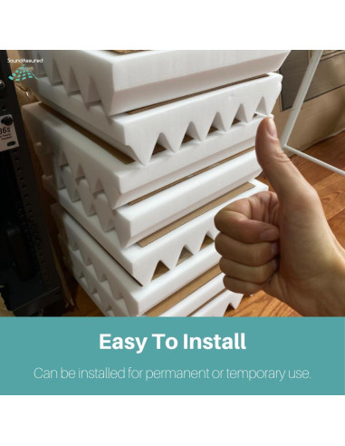 Paneles Acústicos Blancos SoundAssured 30.48x30.48 cm - 2 Piezas