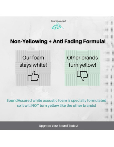 Paneles Acústicos Blancos SoundAssured 30.48x30.48 cm - 2 Piezas
