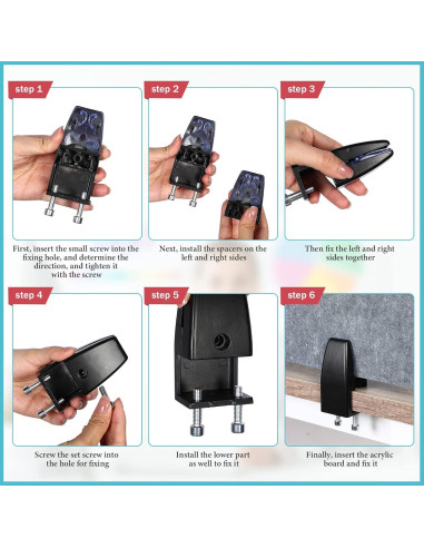 Panel Divisor Acústico Wesiti 2 Pcs 120x40 cm Gris