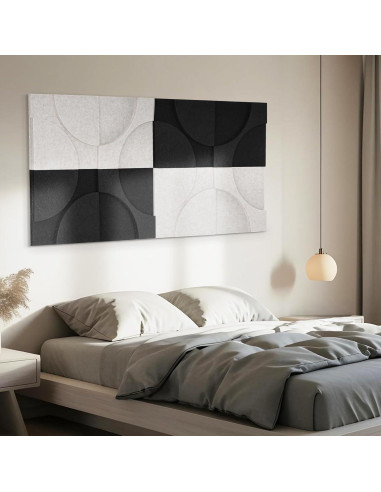 Paneles Acústicos Dollar Boss 8 Piezas 30.5x30.5cm Negro Beige