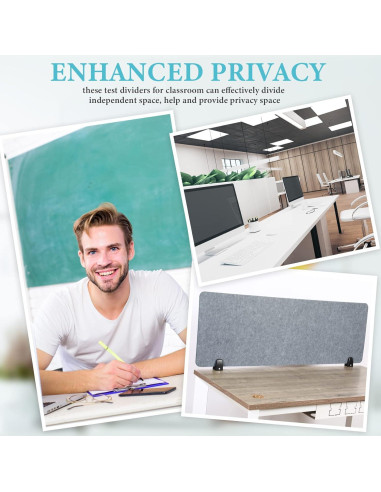 Panel Divisor Acústico Wesiti 2 Pcs 120x40 cm Gris