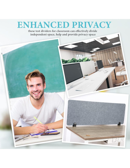 Panel Divisor Acústico Wesiti 2 Pcs 120x40 cm Gris