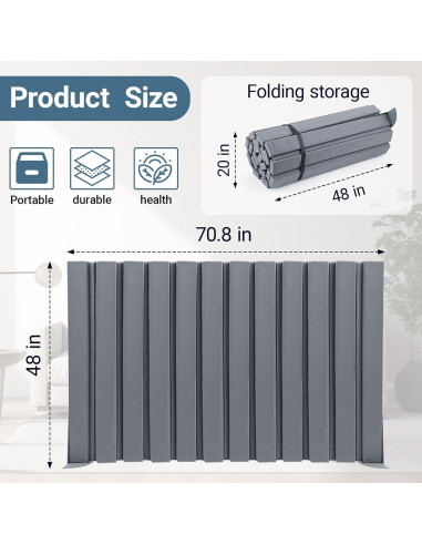 Panel Divisor Acústico Plegable AmazingSpark 121.92x182.88cm Azul